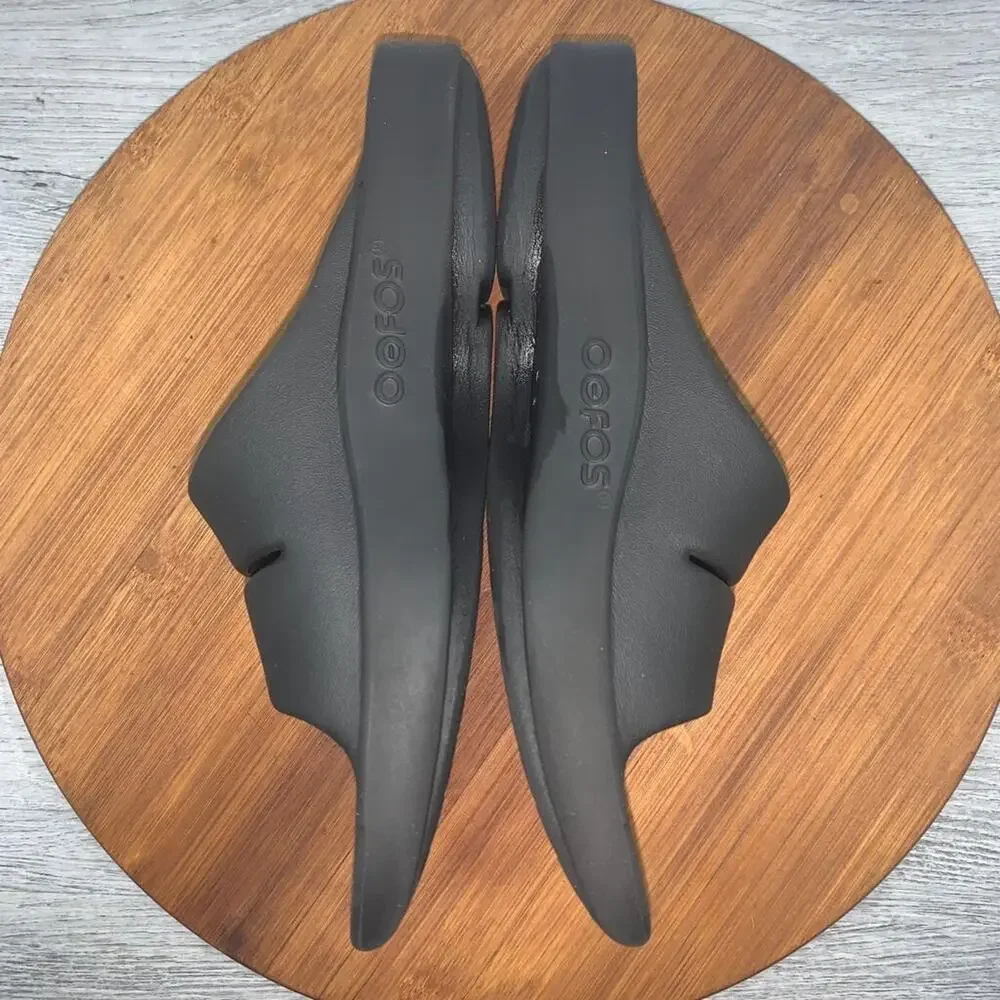 OOFOS OOahh Sport Slide Recovery Sandals Black Mens Size 4 Womens Sz 6 Comfort